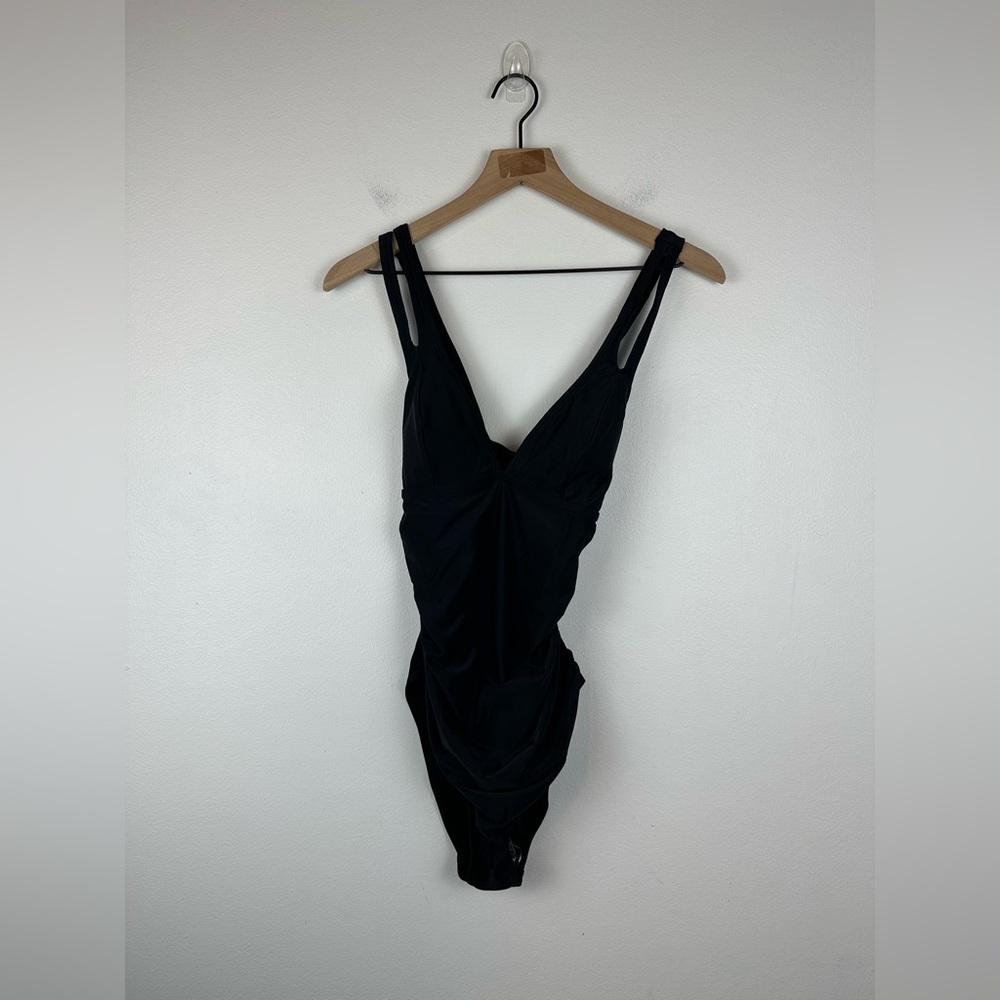 Cupshe Plunge Paneling Cross Tie Back One Piece Swimsuit Women’s Sz M - Picture 3 of 8